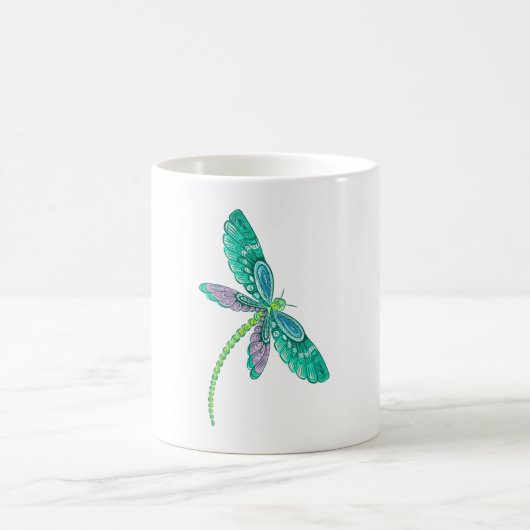Dragonfly zeichnend I Liebe Dragonflies Geschenkid Kaffeetasse (Mittel)
