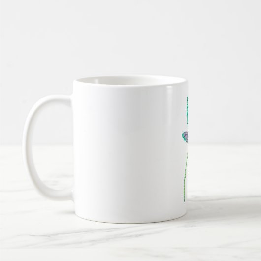 Dragonfly zeichnend I Liebe Dragonflies Geschenkid Kaffeetasse (Links)