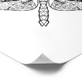 Dragonfly Zendoodle 2 Poster (Ecke)