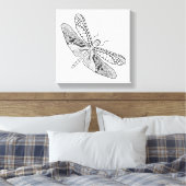 Dragonfly Zendoodle 6 Leinwanddruck (Insitu (Schlafzimmer))