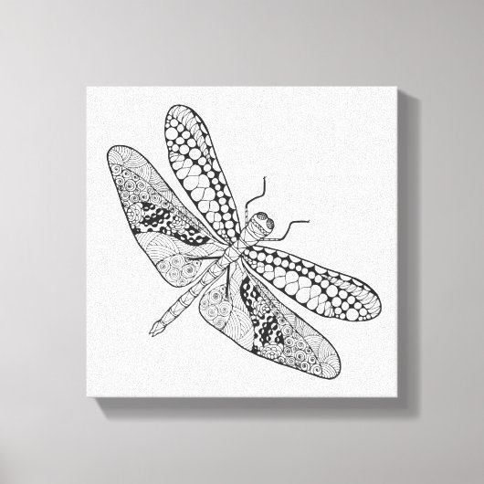 Dragonfly Zendoodle 6 Leinwanddruck (Vorderseite)