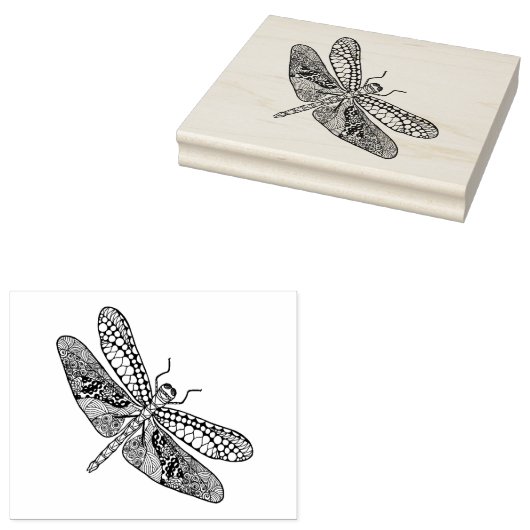 Dragonfly Zendoodle Gummistempel (Stempel)