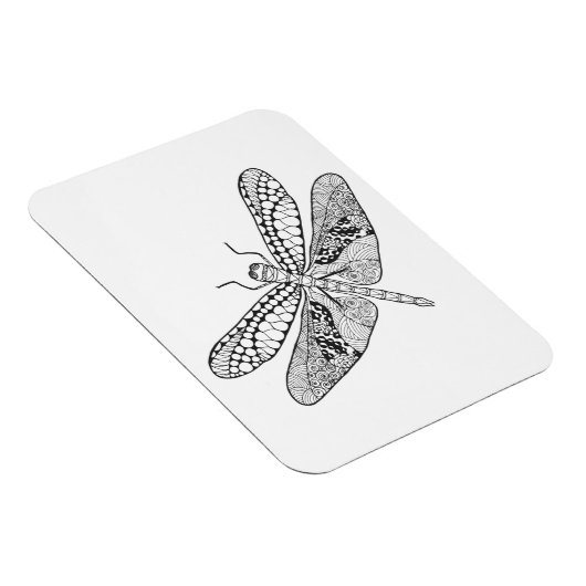 Dragonfly Zendoodle Magnet (Rechte Seite)