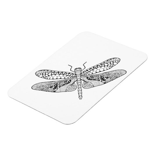 Dragonfly Zendoodle Magnet (Linke Seite)