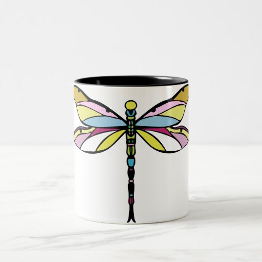 Dragonfly Zweifarbige Tasse (Mittel)