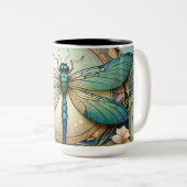 Dragonfly Zweifarbige Tasse (VorderseiteRechts)