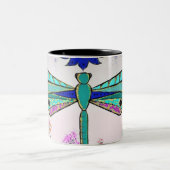 Dragonfly Zweifarbige Tasse (Mittel)