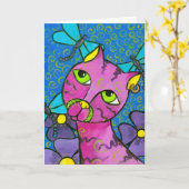 DragonflyCat Karte (Gelbe Blume)