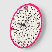 Dragonfruit / Dragon Fruit Stylized Fruit Slice Große Wanduhr (Winkel)