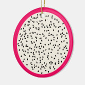 Dragonfruit / Dragon Fruit Stylized Fruit Slice Keramik Ornament (Links)