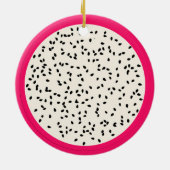 Dragonfruit / Dragon Fruit Stylized Fruit Slice Keramik Ornament (Hinten)