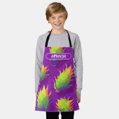 Dragonfruit Rainbow Personalisiertes Muster Schürze (Getragen)