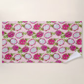 DRAGONFRUITY Pink Pitaya Strandtuch (Vorderseite)