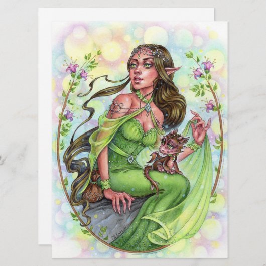 Dragoning Art Card Elves Fantasy Fairytale Fee (Vorne/Hinten)
