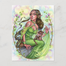 Dragoning Postcard Elves Fairytale Fantasy Postkarte