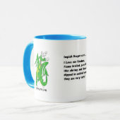 DragonLaffs.com - lachender Drache Tasse (Vorderseite Links)