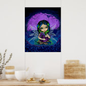 Dragonling Garden 2 Fantasy Dragon Fee Print Poster (Küche)
