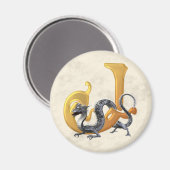 Dragonlore Initial J Magnet (Vorderseite/Rückseite)