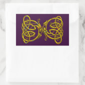 DRAGONLOS, lila Rechteckiger Aufkleber (Tasche)