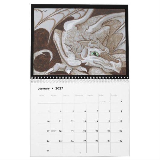 Dragons 2011 Fantasy Art Kalender Großaugenmalerei (Jan 2027)