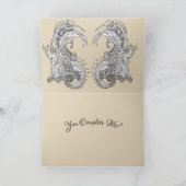 Dragons Art Nouveau Style~Grußkarte Karte (Innenseite)