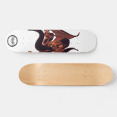 Dragon's atemberaubende dunkle Skin-Illustration Skateboard (Horizontal)