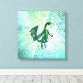 Dragons atmen Canvas Print Leinwanddruck (Insitu (Holzboden))