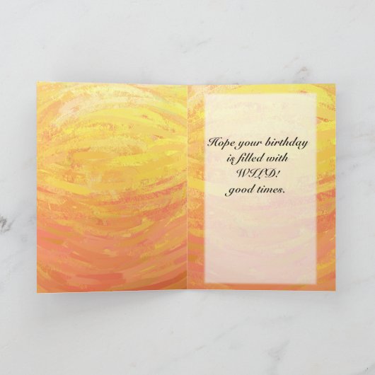 Dragons Augenorange und Schwarze Monogramm Karte (Innenseite)