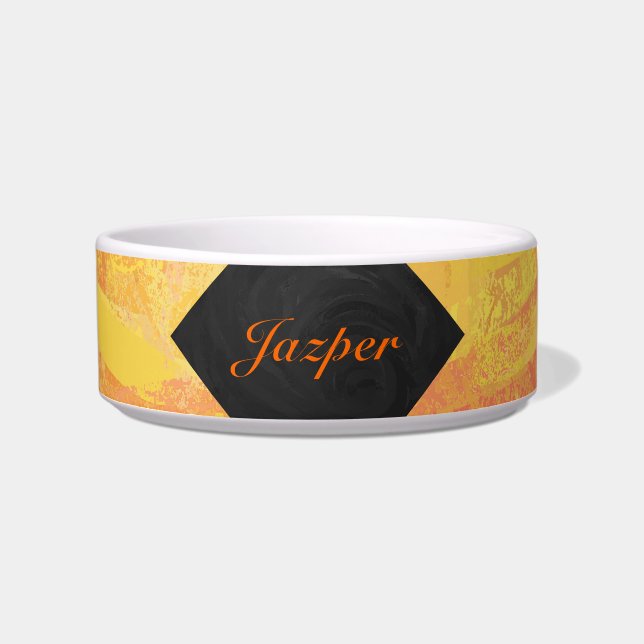 Dragons Augenorange und Schwarze Monogramm Napf (Vorderseite)