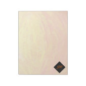 Dragons Augenorange und Schwarze Monogramm Notizblock (Rotiert)