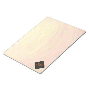 Dragons Augenorange und Schwarze Monogramm Notizblock