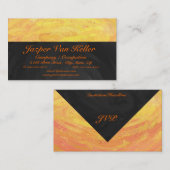 Dragons Augenorange und Schwarze Monogramm Visitenkarte (Vorne/Hinten)