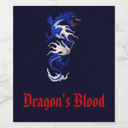 Dragon's Blood Bottle Label Weinetikett (Einzelnes Label)