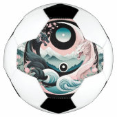 Dragons Blumenberge Rosa Landschaft Aquamarin Fußball (Vorderseite)