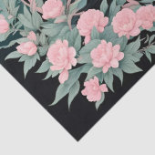 Dragons Blumenberge Rosa Landschaft Aquamarin Seidenpapier (Detail)