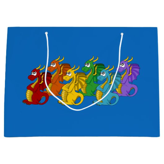 Dragons Cartoon Große Geschenktüte (Vorderseite)