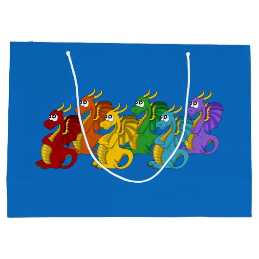 Dragons Cartoon Große Geschenktüte (Rückseite)