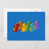 Dragons Cartoon Postkarte (Vorne/Hinten)
