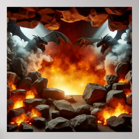 Dragon's Cave Art Poster (Vorne)