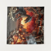 Dragon's Cave Art Tapestry Wandteppich (Vorderseite (Horizontal))