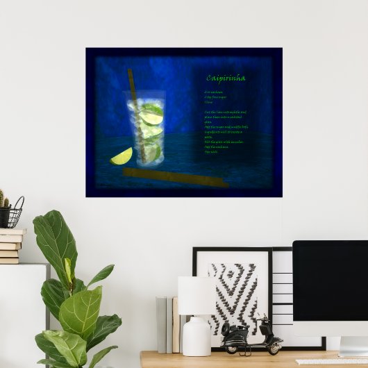 Dragons Cocktail Bar: Caipirinha Poster (Heimbüro)