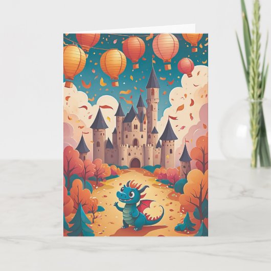 Dragon's Confetti Castle Bash Karte (Vorderseite)