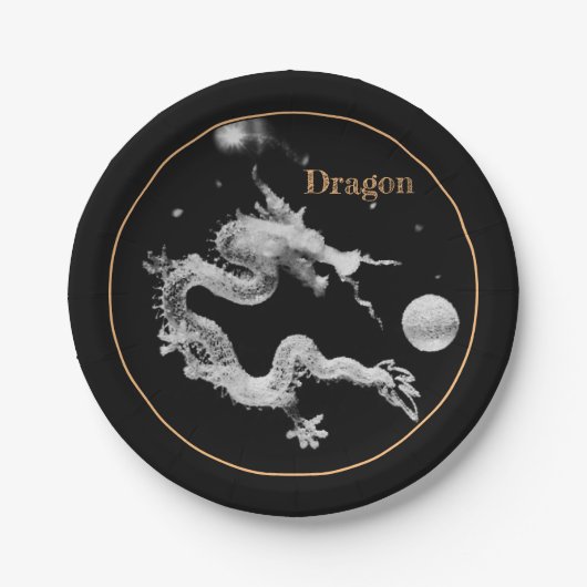 Dragons & Crystal Dragon Lore / Geburt des Drachen Pappteller (Vorderseite)