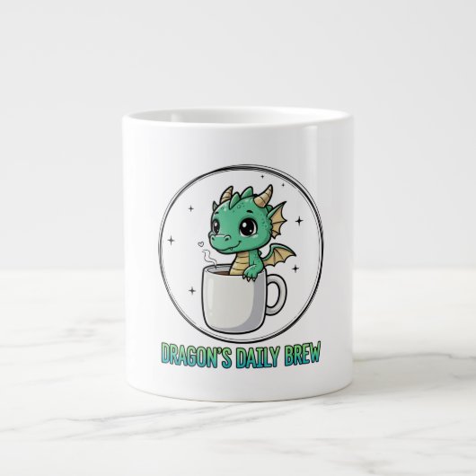 Dragon's Daily Brew Jumbo-Tasse (Vorderseite)