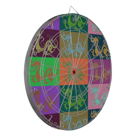 Dragons Dart Board Dartscheibe (Vorderseite Links)