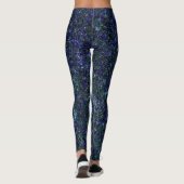 Dragon's Deep Blue Glitzer CUSTOM TEXT-Leggings Leggings (Rückseite)