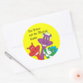 DRAGONS, der Prinz und das Musikalische Schloss Runder Aufkleber (Umschlag)