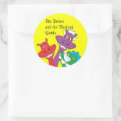 DRAGONS, der Prinz und das Musikalische Schloss Runder Aufkleber (Tasche)