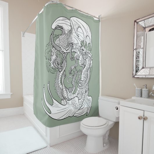 Dragons Duschvorhang (Beispiel)