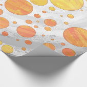Dragons Eye Orange Polka Dot Pattern Geschenkpapier (Ecke)